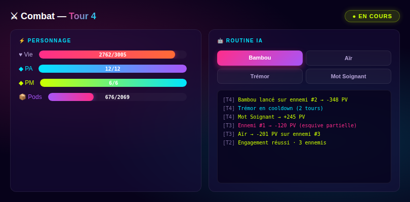 Module de combat